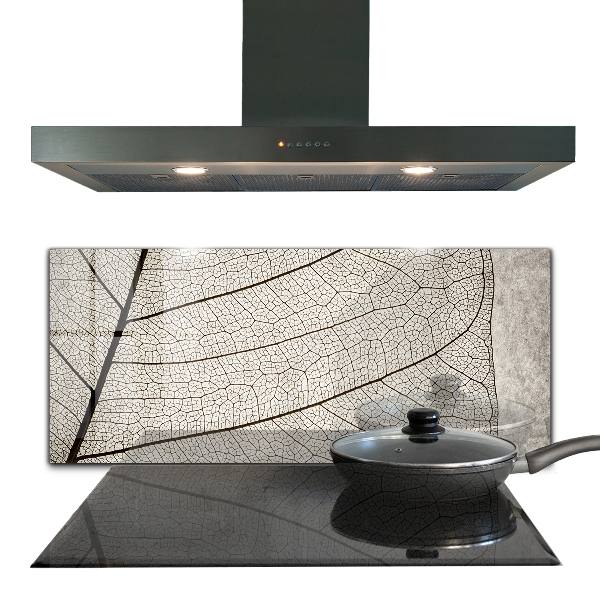 Konyhai fali panel Szépia levél textúra