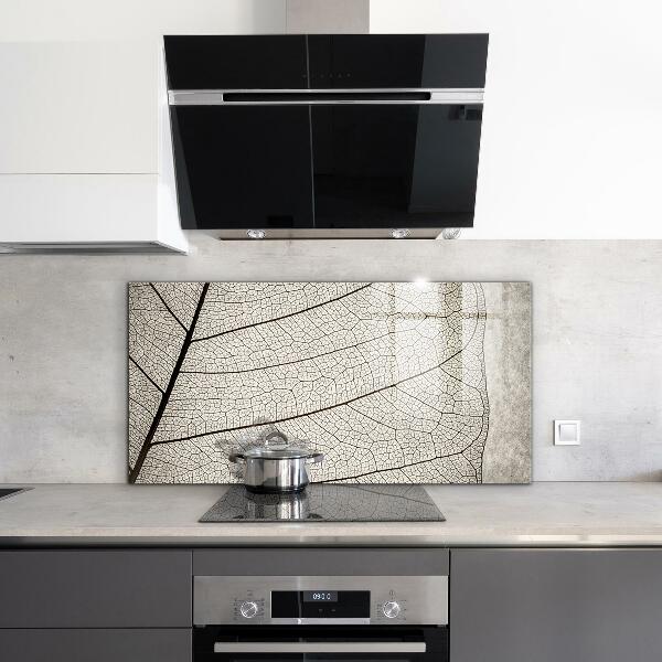 Konyhai fali panel Szépia levél textúra