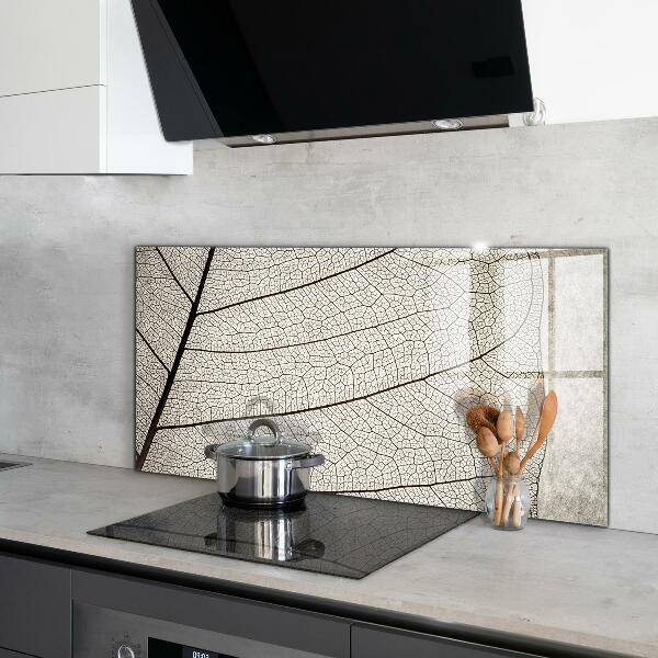 Konyhai fali panel Szépia levél textúra