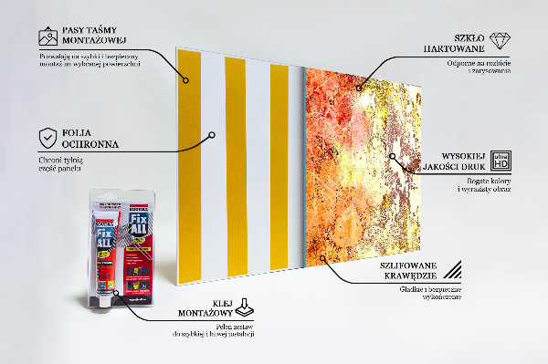 Konyhai panel Narancssárga absztrakció