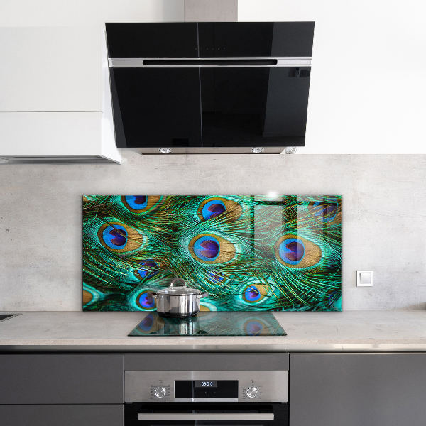 Konyhai panel Pávatollak gyönyörű természet