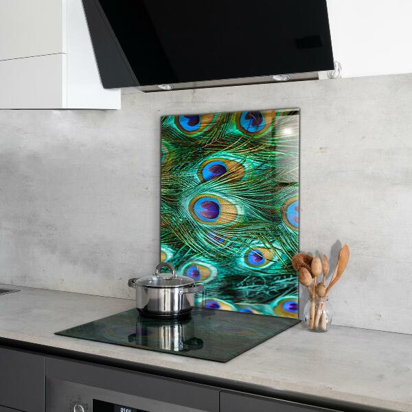 Konyhai panel Pávatollak gyönyörű természet