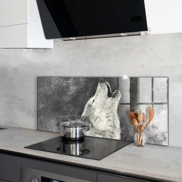 Konyhai panel Kanadai farkas illusztráció