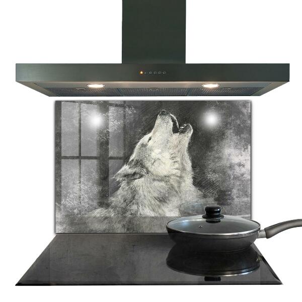 Konyhai panel Kanadai farkas illusztráció