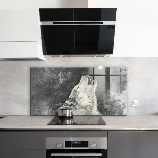 Konyhai panel Kanadai farkas illusztráció