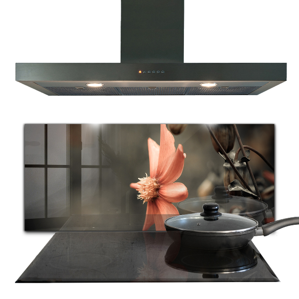 Konyhai fali panel Vintage virág bimbó