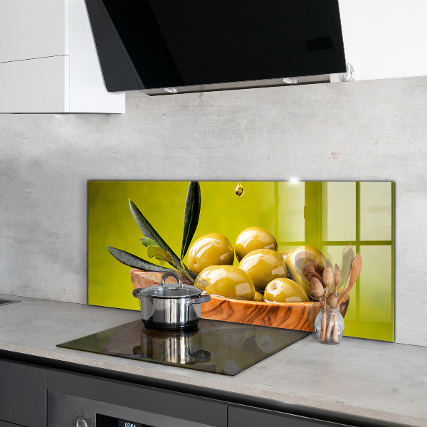Konyhai panel Friss zöld olajbogyó