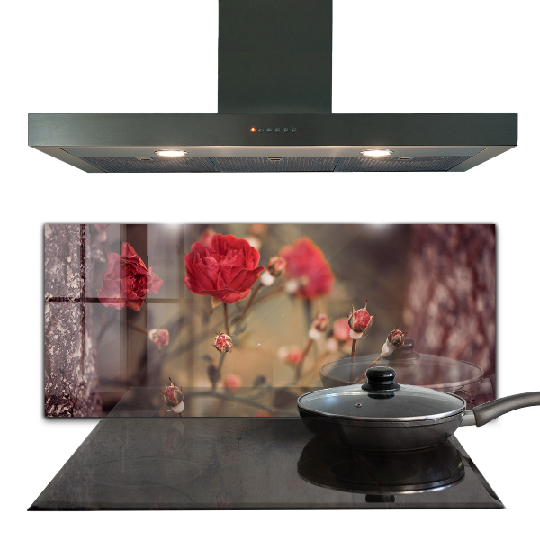 Konyhai fali panel Vadrózsa a parkban