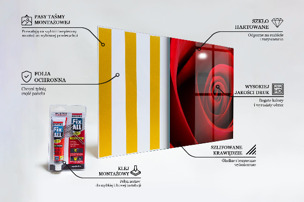 Konyhai fali panel Red rose szerelem