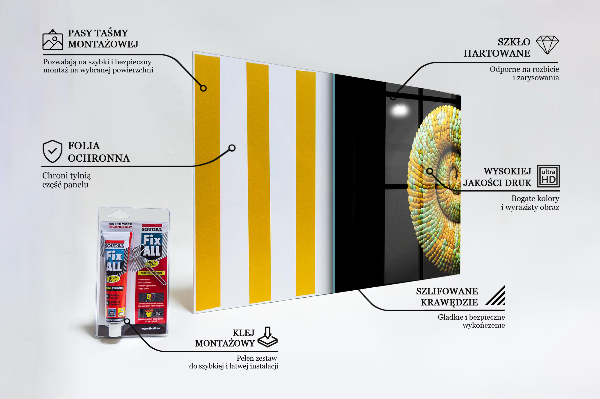 Konyhai panel Kaméleonfarkú természet