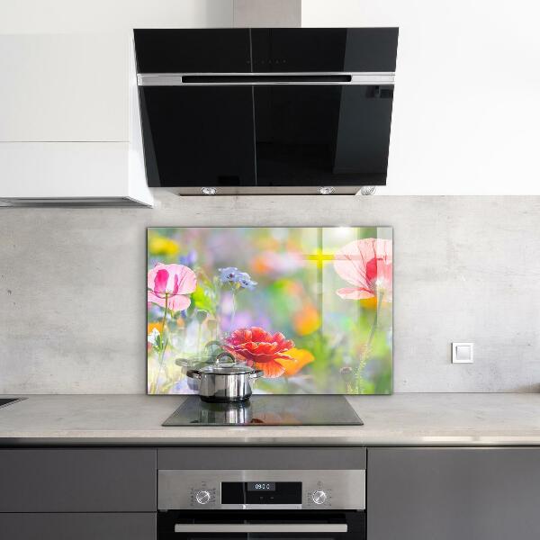 Konyhai fali panel Pipacsok nyári rétje