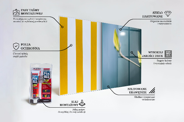 Konyhai fali panel Fényes levél az ágon