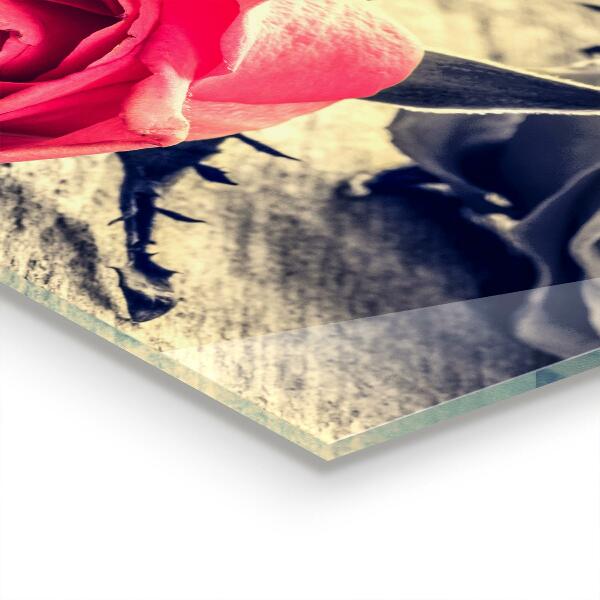 Konyhai fali panel Rózsa a szerelem szimbóluma