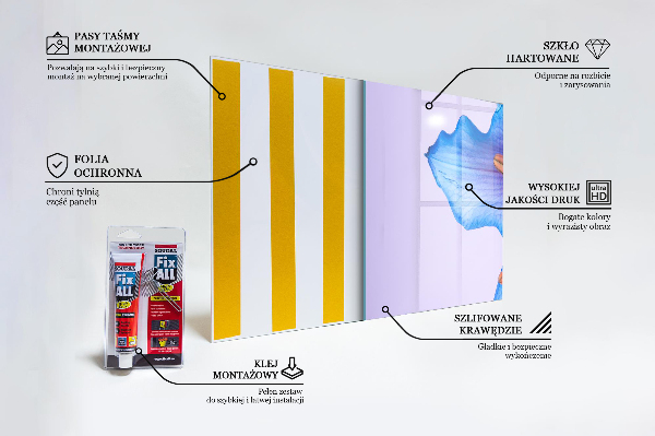 Konyhai fali panel Gyönyörű kék liliom