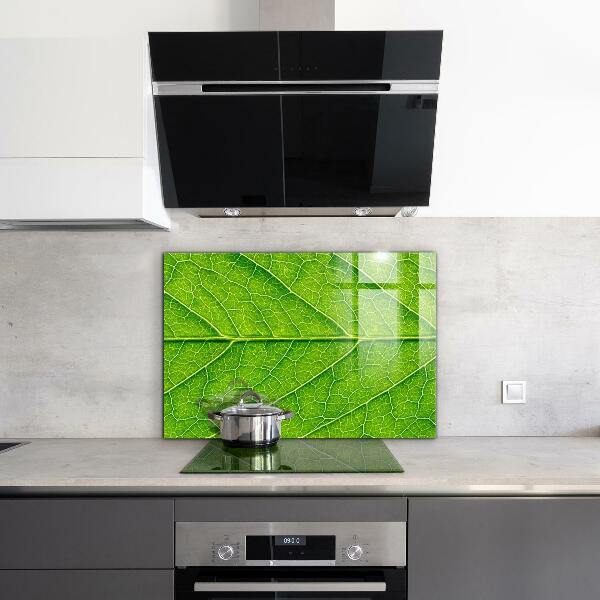 Konyhai fali panel Finom levélrészletek