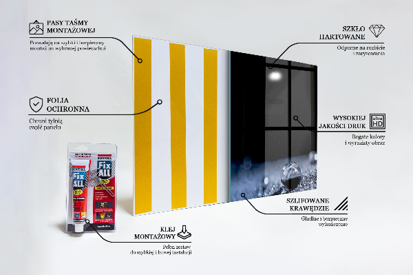 Konyhai üveg panel Egy csepp harmat reggel