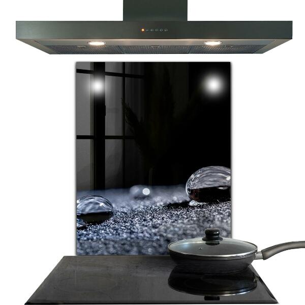 Konyhai üveg panel Egy csepp harmat reggel