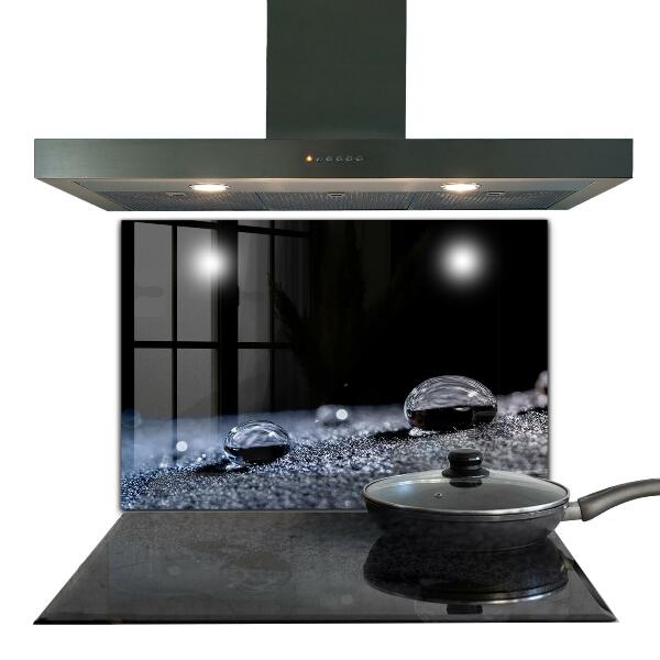 Konyhai üveg panel Egy csepp harmat reggel