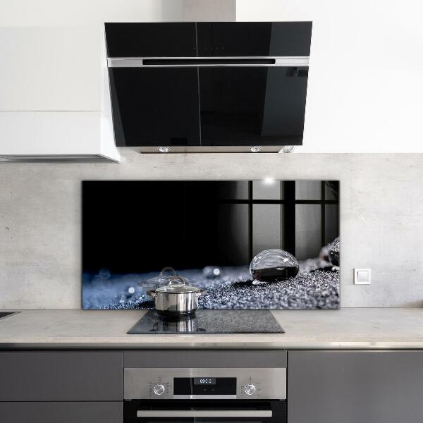 Konyhai üveg panel Egy csepp harmat reggel