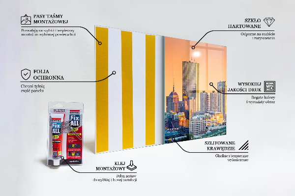 Konyhai hátfal panel Bostoni építészet