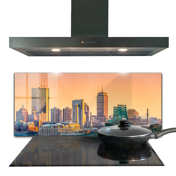 Konyhai hátfal panel Bostoni építészet