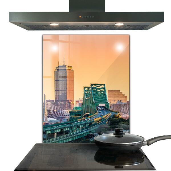 Konyhai hátfal panel Bostoni építészet