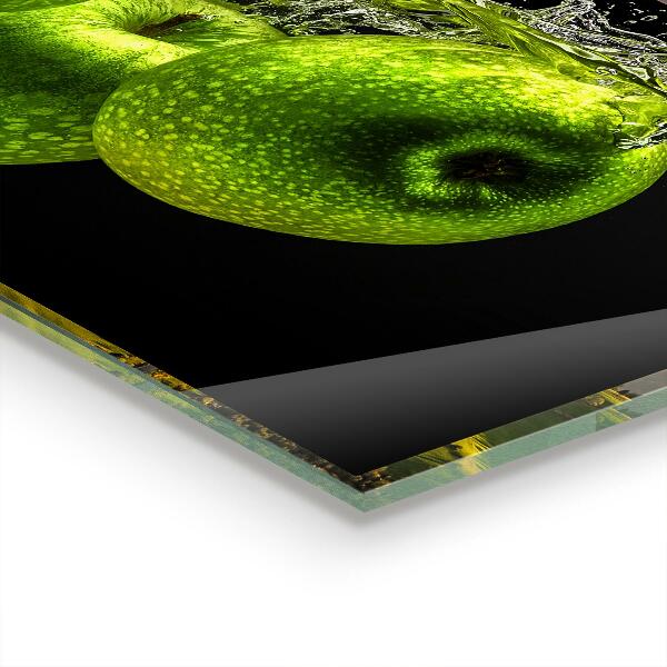 Konyhai panel Zöld alma a vízben