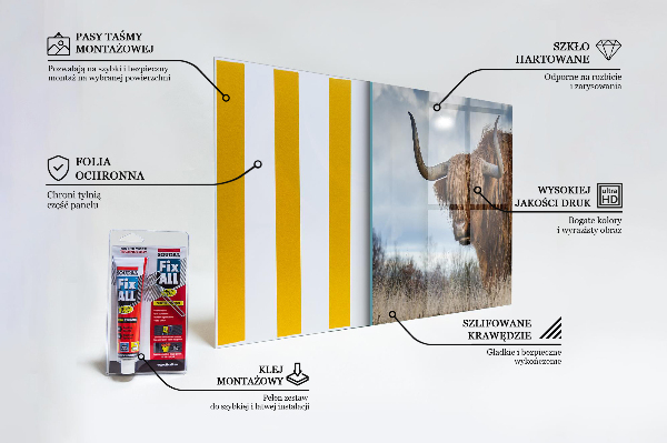 Konyhai panel Highland boho tehén