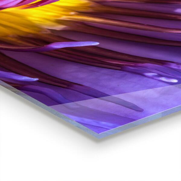 Konyhai fali panel Lila virág részletek