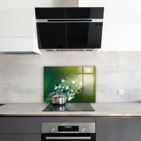 Konyhai fali panel Harmat a zöld leveleken