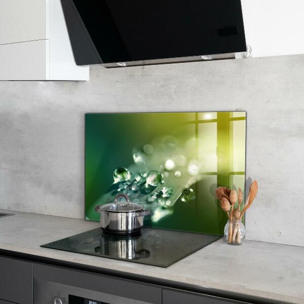 Konyhai fali panel Harmat a zöld leveleken