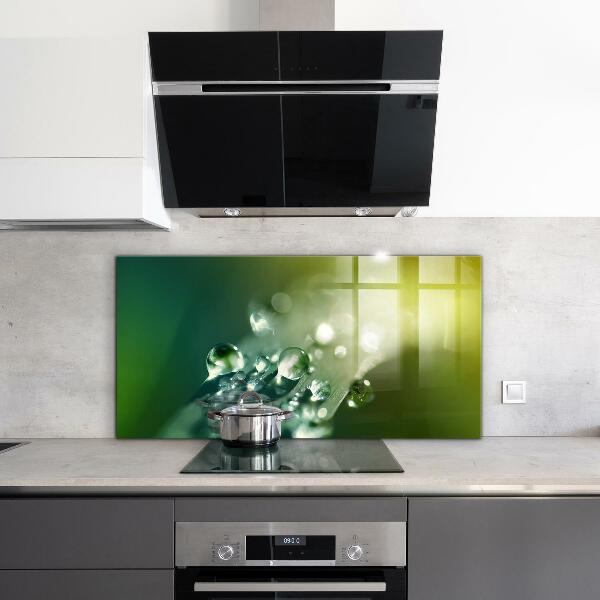 Konyhai fali panel Harmat a zöld leveleken