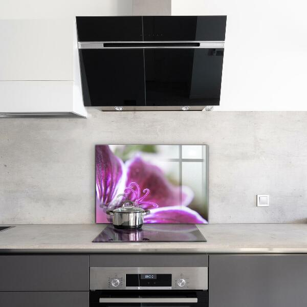 Konyhai fali panel Rózsaszín virág természet részletei