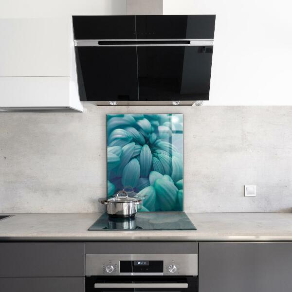 Konyhai fali panel Kék krizantém