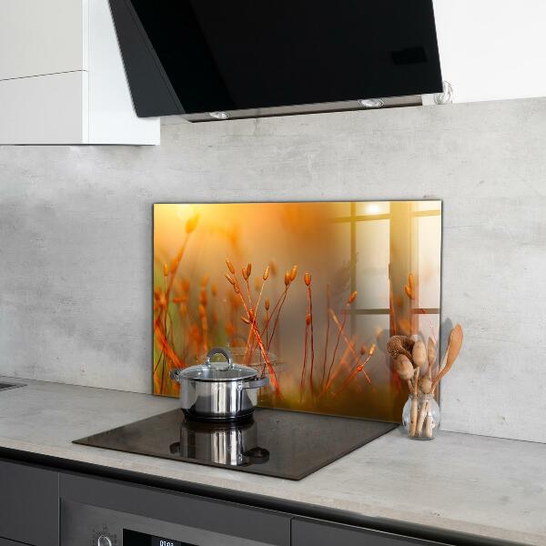 Konyhai fali panel Gabonamező naplementekor