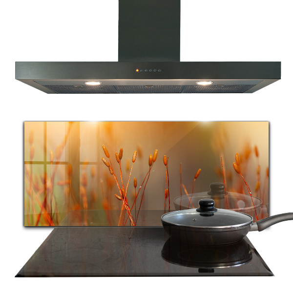 Konyhai fali panel Gabonamező naplementekor