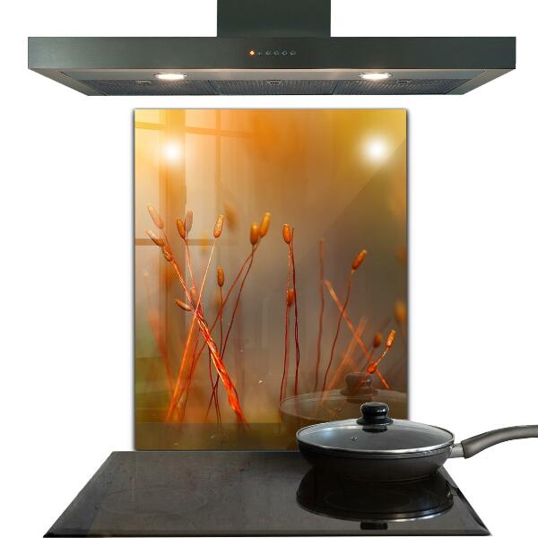 Konyhai fali panel Gabonamező naplementekor