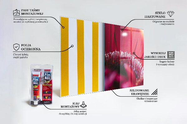 Konyhai fali panel Rózsaszín virág természet részletei