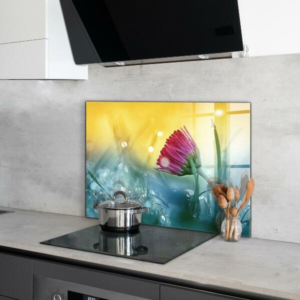 Konyhai fali panel Finom százszorszép a réten