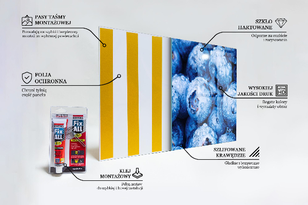 Konyhai panel Érett áfonya bogyók