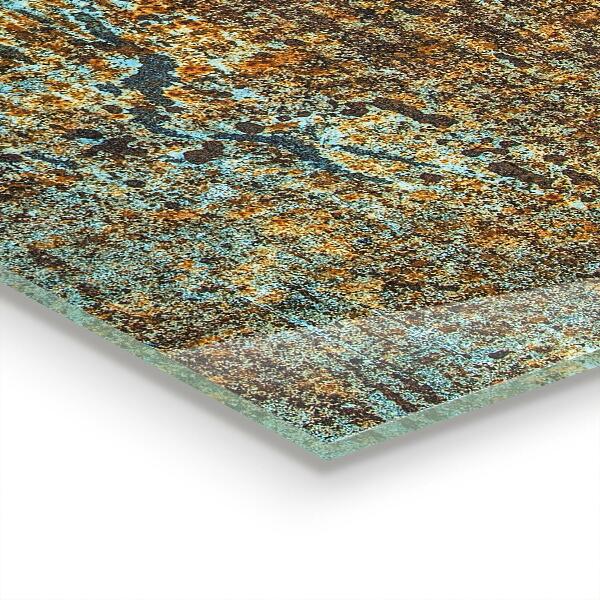 Konyhai üveg panel Régi fém textúra