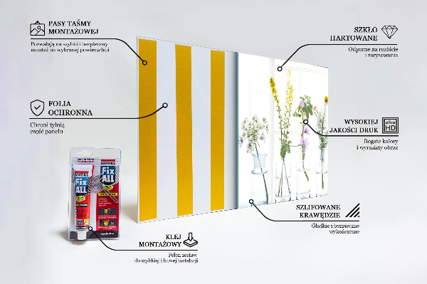 Konyhai fali panel Természetes gyógynövények egészsége