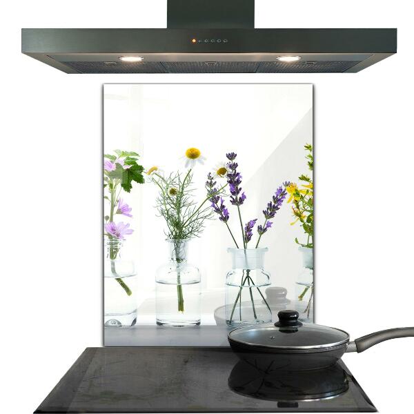 Konyhai fali panel Természetes gyógynövények egészsége