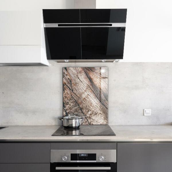 Konyhai üveg panel Fa kéreg törzs textúrája