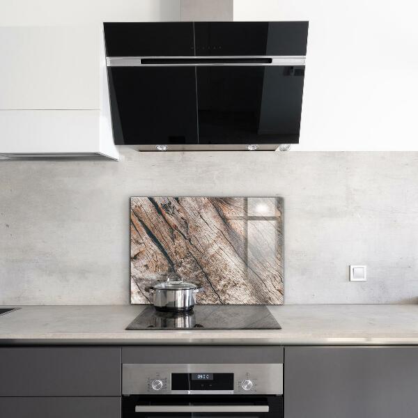 Konyhai üveg panel Fa kéreg törzs textúrája