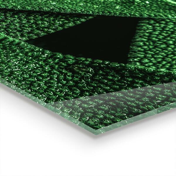 Konyhai fali panel Zöld levelek eső után