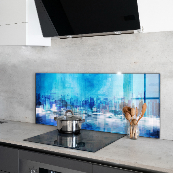 Konyhai hátfal panel Panoráma manhattan new yorkról