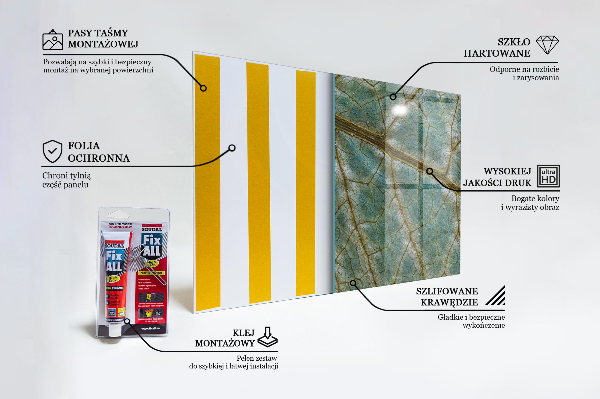 Konyhai fali panel Levél textúra