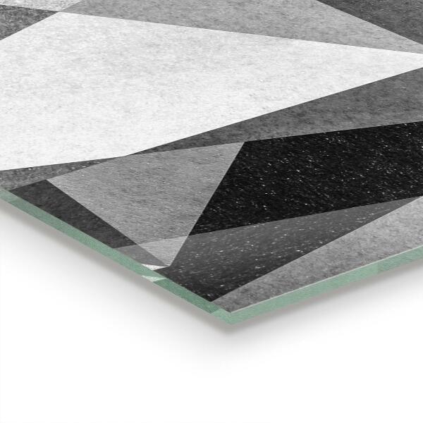 Konyhai üveg panel Szürke geometriai absztrakció