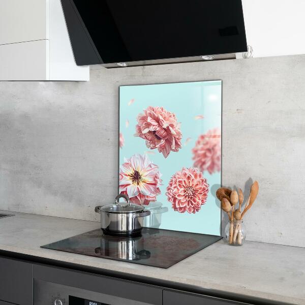 Konyhai hátfal panel Virágok a repülésben összetétele